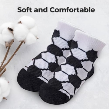 FANCYKIDS Baby Sports Themed Socks Set of 4 Pairs