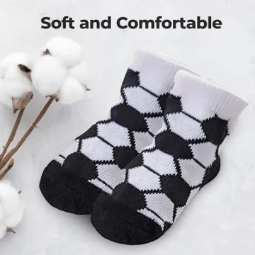 FANCYKIDS Baby Sports Themed Socks Set of 4 Pairs