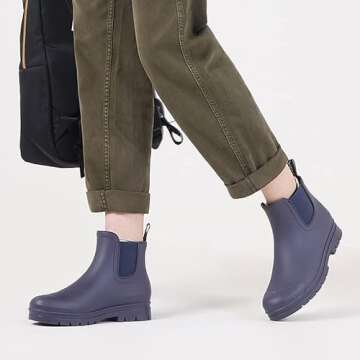 Stylish Planone Short Wide Width Rain Boots for Women