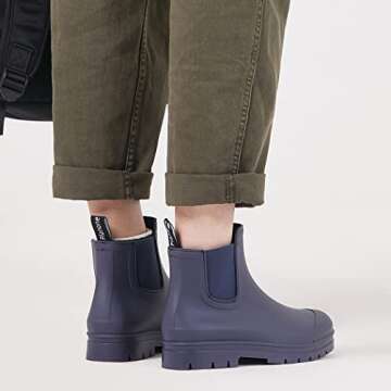 Stylish Planone Short Wide Width Rain Boots for Women