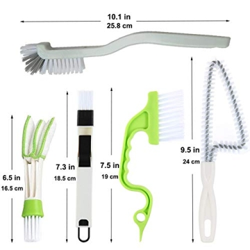 Multifunctional 5-Piece Cleaning Brush Set for Windows & Tiles