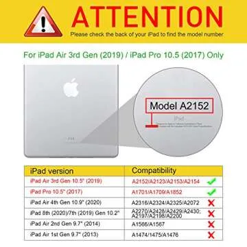 Fintie Hybrid Slim Case for iPad Air 3rd Generation 10.5" 2019 / iPad Pro 10.5 Inch 2017 - Built-in ...