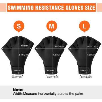 TAGVO Aquatic Gloves for Swimming & Fitness