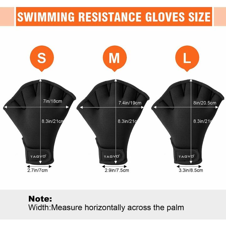 TAGVO Aquatic Gloves for Swimming & Fitness