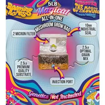 Booming Acres Mushroom Grow Bag Starter Kit for All Levels