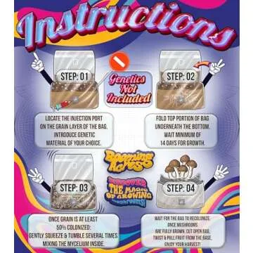 Booming Acres Mushroom Grow Bag Starter Kit for All Levels