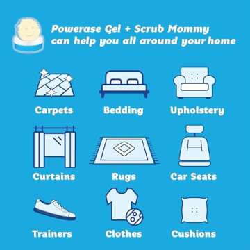 Scrub Daddy Powerase Gel Fabric Stain Remover - Multipurpose Upholstery Cleaner for Fabric & Leather...
