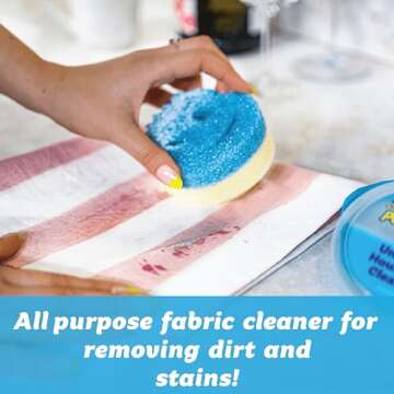 Scrub Daddy Powerase Gel Fabric Stain Remover - Multipurpose Upholstery Cleaner for Fabric & Leather Sofa, Furniture & Carpet Stain Remover for Old Stains, Mattress Cleaning, Incl. Scrub Mommy Sponge
