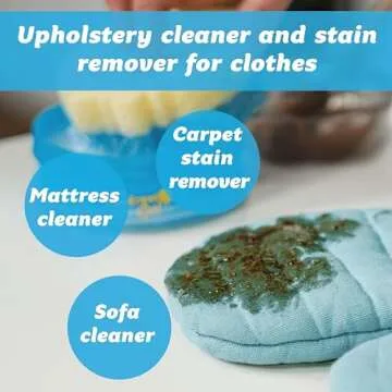Scrub Daddy Powerase Gel Fabric Stain Remover - Multipurpose Upholstery Cleaner for Fabric & Leather Sofa, Furniture & Carpet Stain Remover for Old Stains, Mattress Cleaning, Incl. Scrub Mommy Sponge