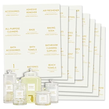 144 Minimalist Laundry Room Labels Gold Print for Stylish Organization