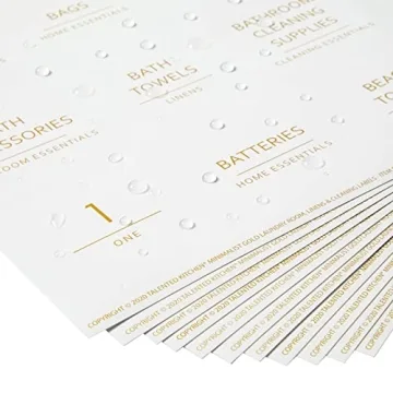 Minimalist Laundry Room Labels Gold Print Organization Set