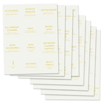 Minimalist Laundry Room Labels Gold Print Organization Set