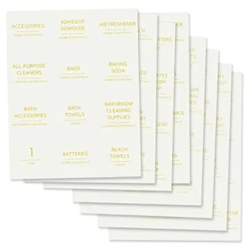 Minimalist Laundry Room Labels Gold Print Organization Set