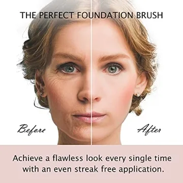 ENERGY Under Eye Concealer Brush Mini Flat Angled Kabuki Foundation Brush with Synthetic Bristles for Concealing Blending Setting Buffing with Powder Liquid Cream Cosmetics Vegan Makeup Brushes