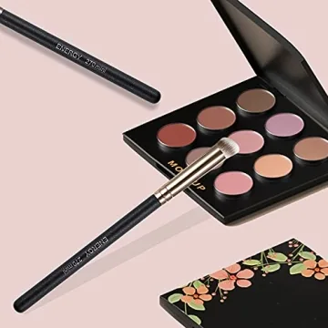 ENERGY Under Eye Concealer Brush Mini Flat Angled Kabuki Foundation Brush with Synthetic Bristles for Concealing Blending Setting Buffing with Powder Liquid Cream Cosmetics Vegan Makeup Brushes