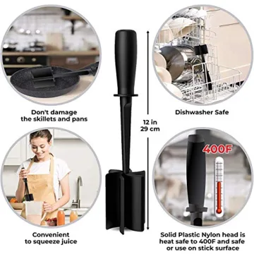 Heat Resistant Nylon Ground Beef/Potato Masher for Safe Cooking