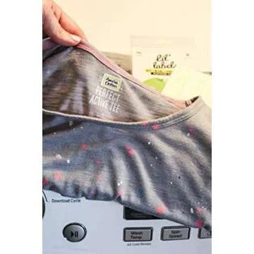 Clothing Labels, Write On Name, No Iron, Washer and Dryer Safe, Kids Label for Daycare and School, Made in USA (Set of 4)