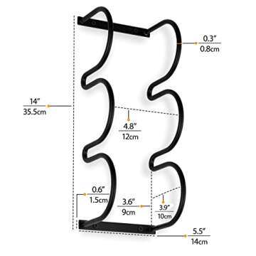 Wallniture Dijon Wine Rack Wall Mounted & Under Cabinet Wine Storage Bottle Racks Kitchen Organizati...