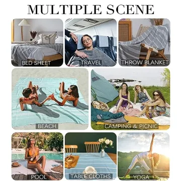 Giant Thin Boho Towel for Beach and Travel Essentials