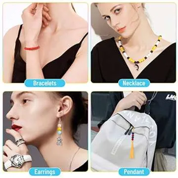 PAXCOO 720pcs 8mm Glass Beads for Jewelry Making, 24 Colors Glass Beads Kit for Bracelet Making, Round Loose Beads for Bracelet Earring Necklace Jewelry Making Supplies