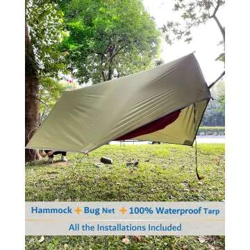 Portable Double Camping Hammock with Net