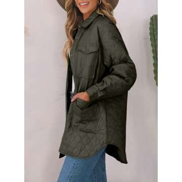 EVALESS Lightweight Diamond Quilted Jacket for Women