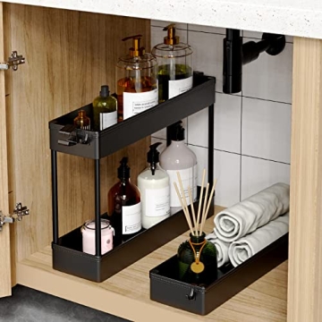 SPACEKEEPER Slim Rolling Storage Cart for Narrow Spaces