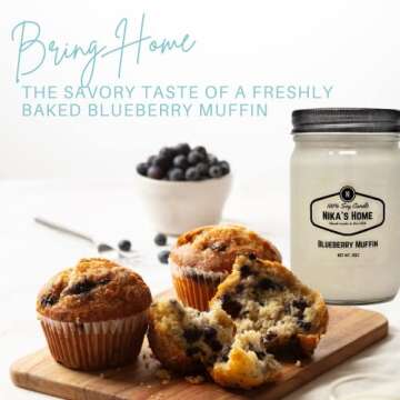 Nika's Home Blueberry Muffin Candle - Long Lasting & Scented