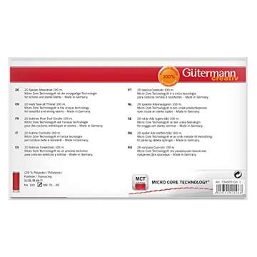 Gutermann Sew-All Thread Set: 20 Spools of 100m Assorted