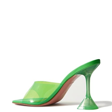 Stylish Women's Transparent Square Toe Heeled Sandals