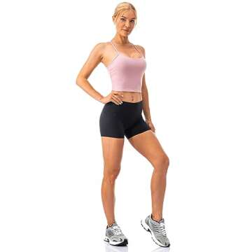 Lavento Women's All Day Soft Yoga Shorts 4 Inch - Workout Gym Running Active Biker Short for Woman (Black, 6)