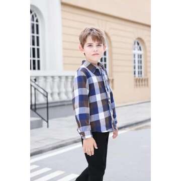 Stylish Kids Plaid Flannel Shirt - Comfort Meets Fashion