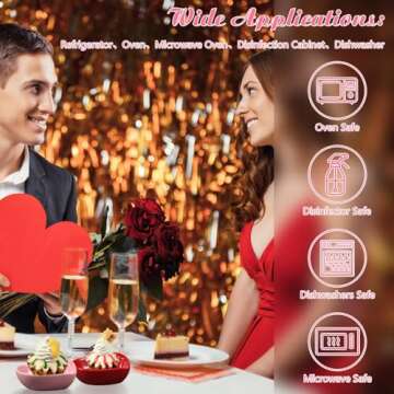 ZCYSRLQIN 12 Pcs Heart Shaped Bowls Ceramic Dip Bowl Plates Multipurpose Salad Appetizer Plates Gifts for Candy Sauce Sushi Dipping Serving Wedding Anniversary Valentine's Day (Pink, White, Red)