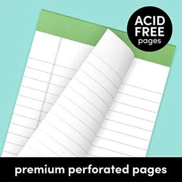 PAPERAGE Lined Legal Pads, (Rainbow), 6 Pack, 50 Sheets Each, Wide/Legal Ruled, Note Pads, Paper, 5 inches x 8 inches