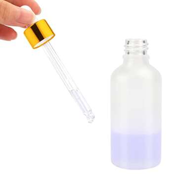 6 Pack,Frosted Glass Dropper Bottle for Essential Oils,Empty Glass Liquid Holder With Glass Eye Drop...