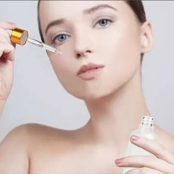 6 Pack,Frosted Glass Dropper Bottle for Essential Oils,Empty Glass Liquid Holder With Glass Eye Dropper,Golden Caps Travel Perfume Cosmetic Container-Pipette&Funnel included (50ml/1.7 fl oz)