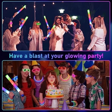 Glow in the Dark Party Supplies Set - 136 PCS