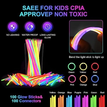 Glow in the Dark Party Supplies Set - 136 PCS