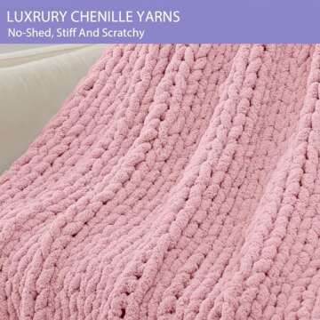 Bigacogo Chunky Knit Throw Blanket - 100% Hand Knitted Comfort