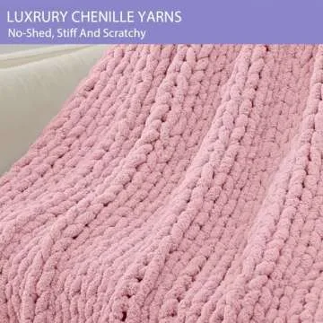 Bigacogo Chunky Knit Throw Blanket - 100% Hand Knitted Comfort
