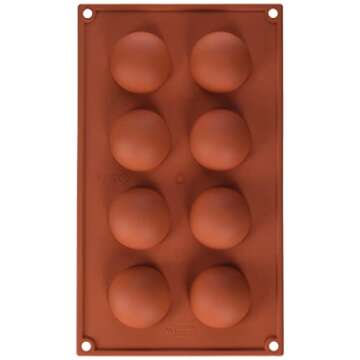 Silikomart Mould Half-Sphere, Orange, 50mm