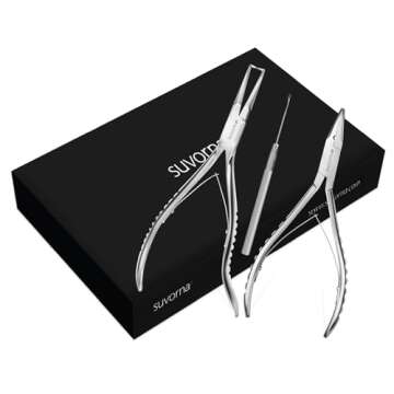 Suvorna Hair Extension Tools & Microlinks Hair Extensions Kit for Micro link & Micro Ring - Beads Op...
