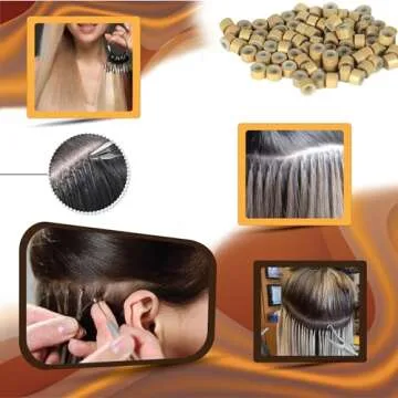 Suvorna Hair Extension Tools & Microlinks Hair Extensions Kit for Micro link & Micro Ring - Beads Opener, Beads Closener & Needle Hook Tool Kit - Japanese Steel Professional Hair Loop & Styling Tool