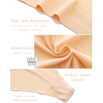 SweetSnow Women's Seamless Thong Underwear 10 Pack