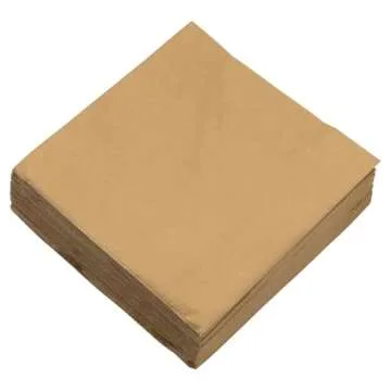 JAM PAPER Medium Lunch Napkins - Gold - 6.5x6.5 Inch (Pack of 50)