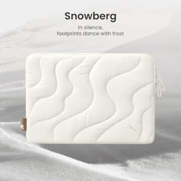 tomtoc 360 Protective Puffy Laptop Sleeve Set for 13-inch MacBook Air M3/A3113 2024, M2/A2681, 13-inch MacBook Pro M2/A2686, Quilted Soft Puffer Bag Tech Pouch for 13-inch Surface Pro 11th Copilot+PC