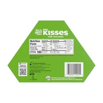 HERSHEY'S KISSES Grinch Milk Chocolate Christmas Candy Gift Box - 6.5 oz