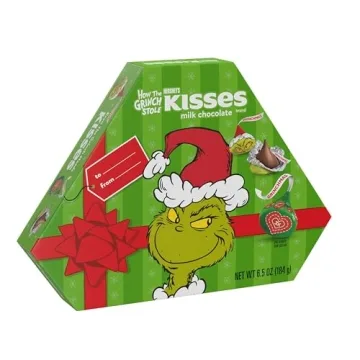 HERSHEY'S KISSES Grinch Milk Chocolate Gift Box 6.5 oz