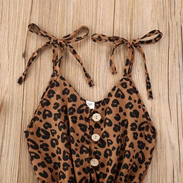 Leopard Print Chiffon Romper Baby Girls Summer Outfit