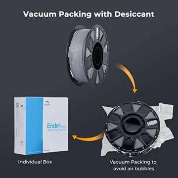 Creality 1.75mm PLA Filament - Clog-Free 3D Printing in Gray